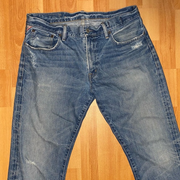 Ralph Lauren Denim & Supply Straight Leg Distressed Men’s Jeans - Picture 6 of 11